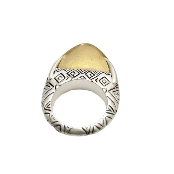 House of Harlow Engraved Dome Ring in Gold/Silver - Picture 2 of 4